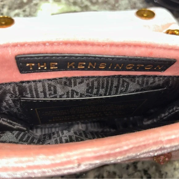 Kurt Geiger Pink Embellished Clutch with Gold Chain - Picture 5 of 9